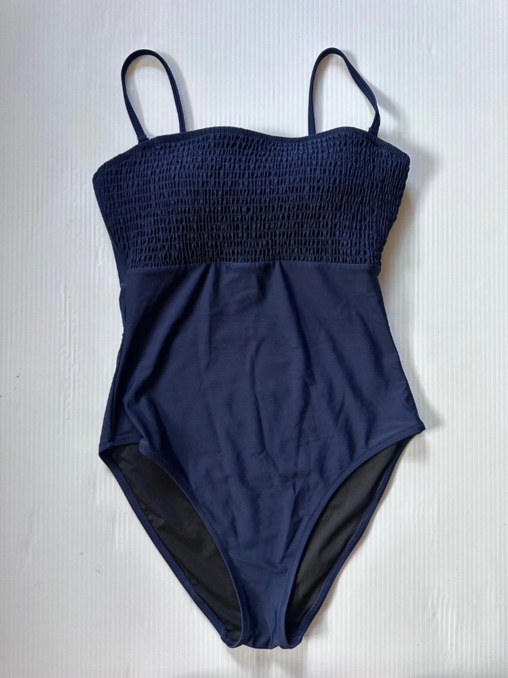J. Crew Sz Medium Navy Blue One-Piece Removable Straps Swimsuit